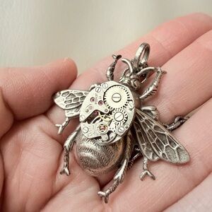 Handmade Mechanical Bee Necklace